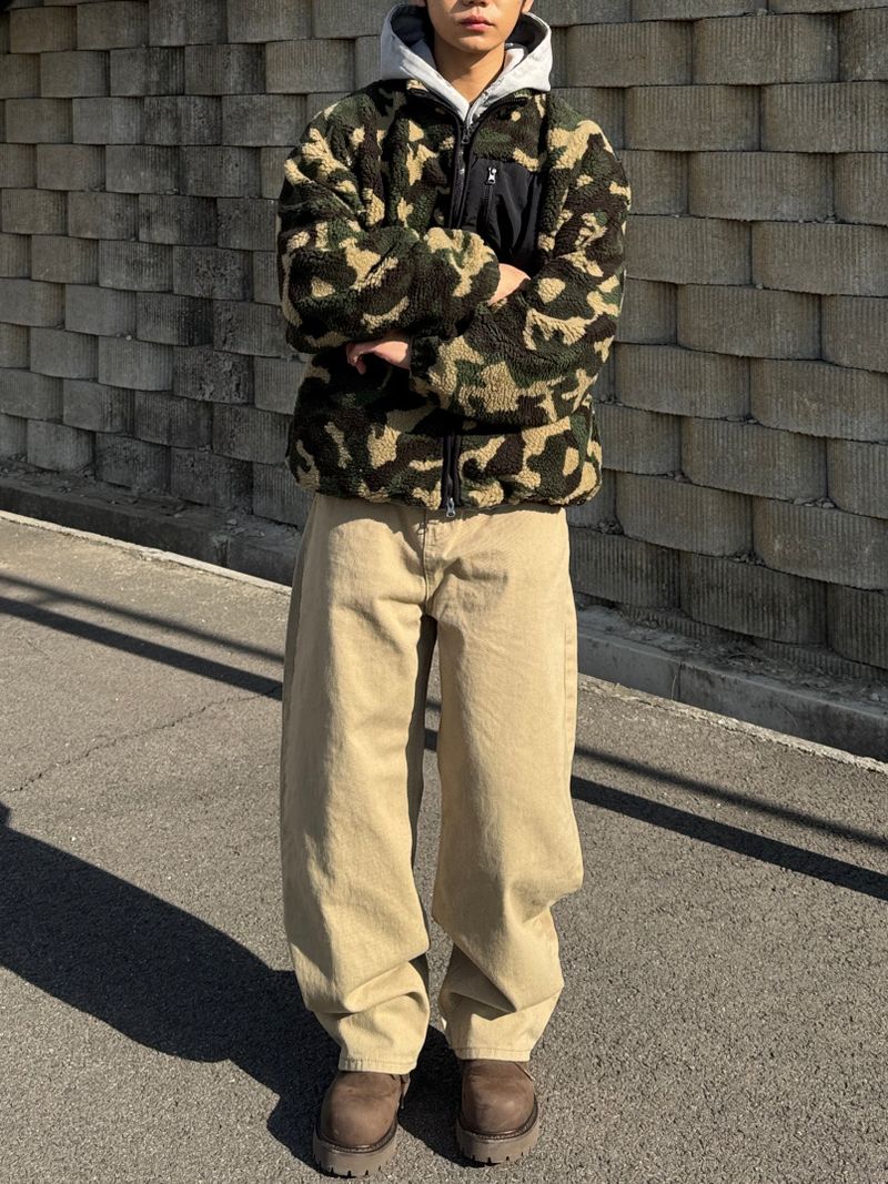 Camo String Sherpa Fleece (No.841)