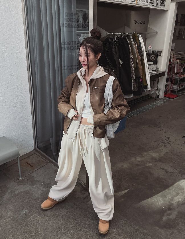 Kien Vintage Trackline Leather Jacket
