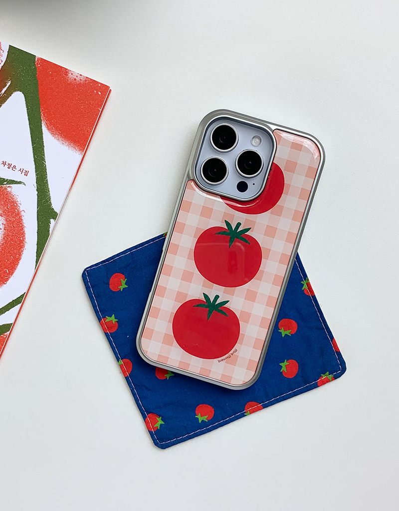 [MADE]トマトケチャップ シルバーエポキシ iPhoneケース