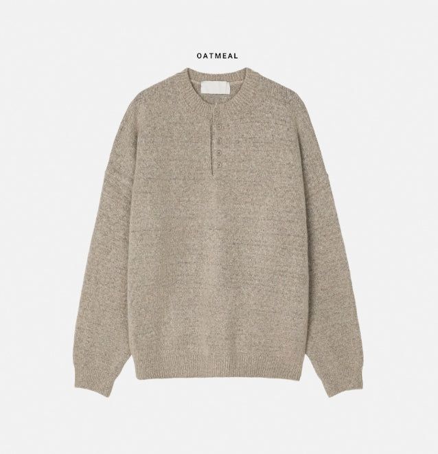 Levon Basic Henley Neck Knit
