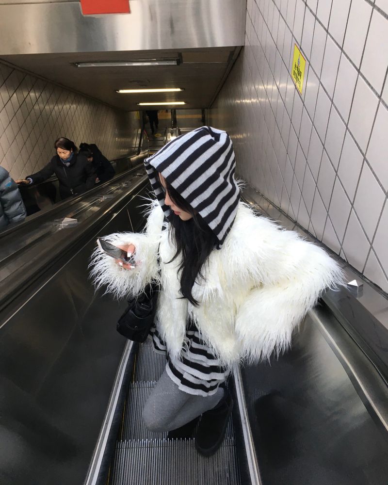 ストライプスカートパンツ