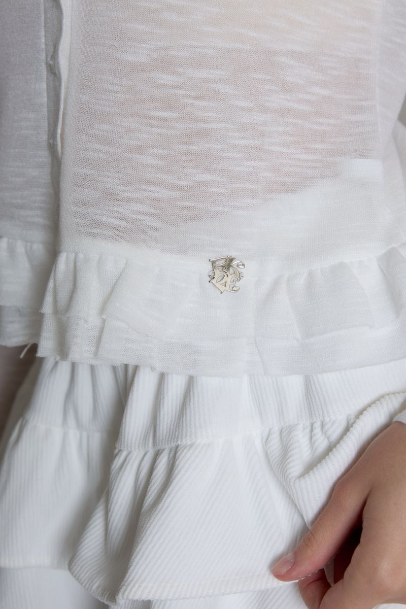 MUSE FRILL SHEER CARDIGAN