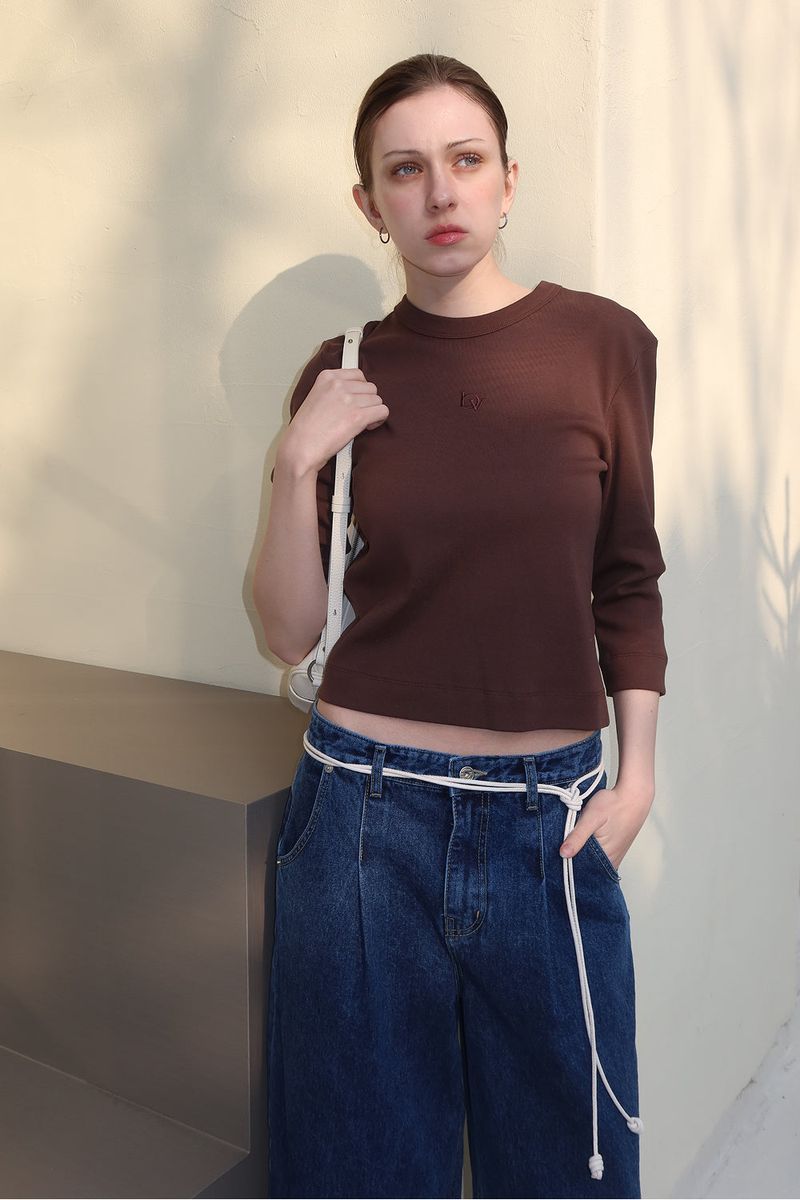 SILKET BIO 3/4 TOP_BROWN