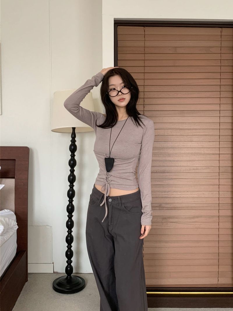 Back Point Bizzo Wide Long Denim Pants