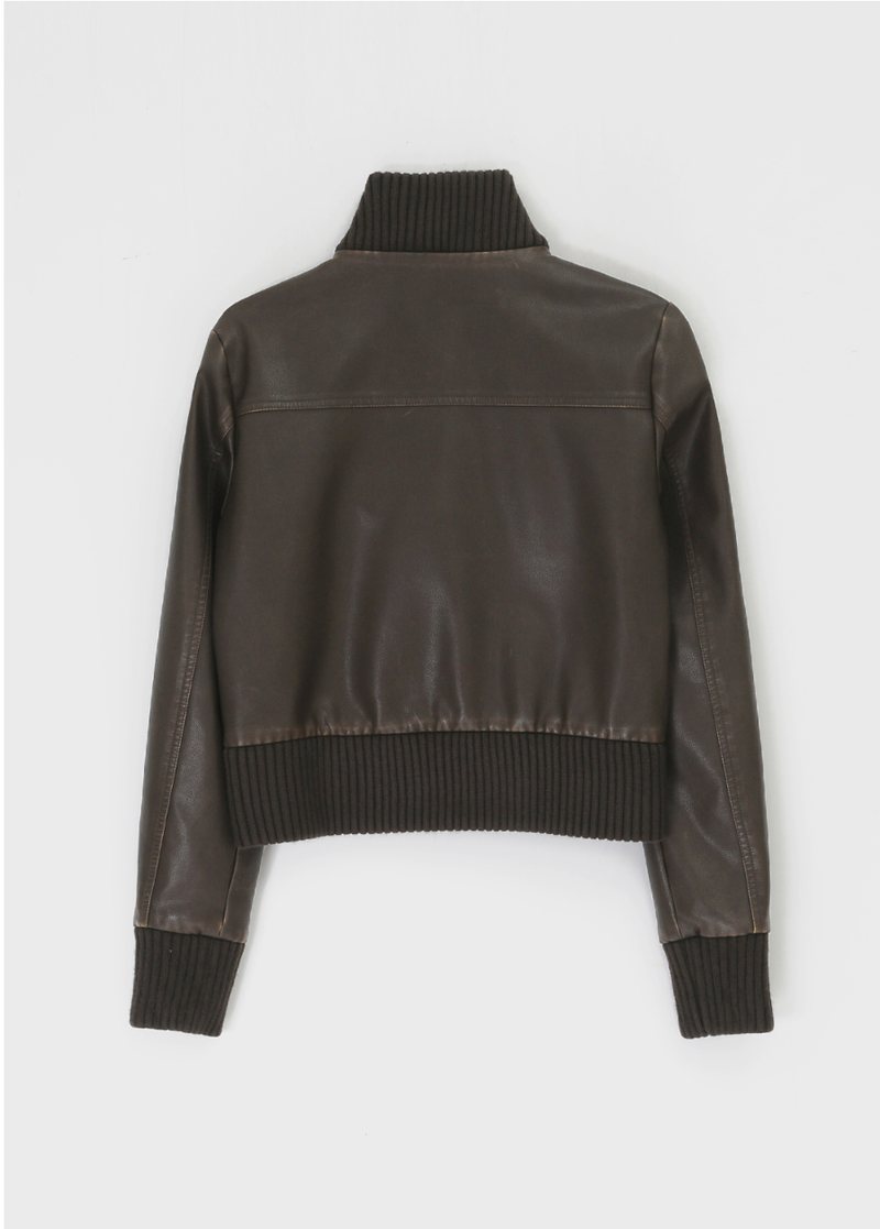 [MADE] Avon Shibori Leather Jumper