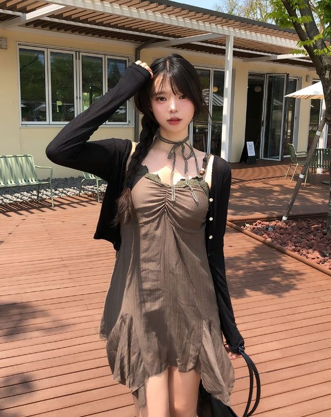 ULAN(ユレン)の「Moi Beads Halter Lace One Piece(Dresses)」