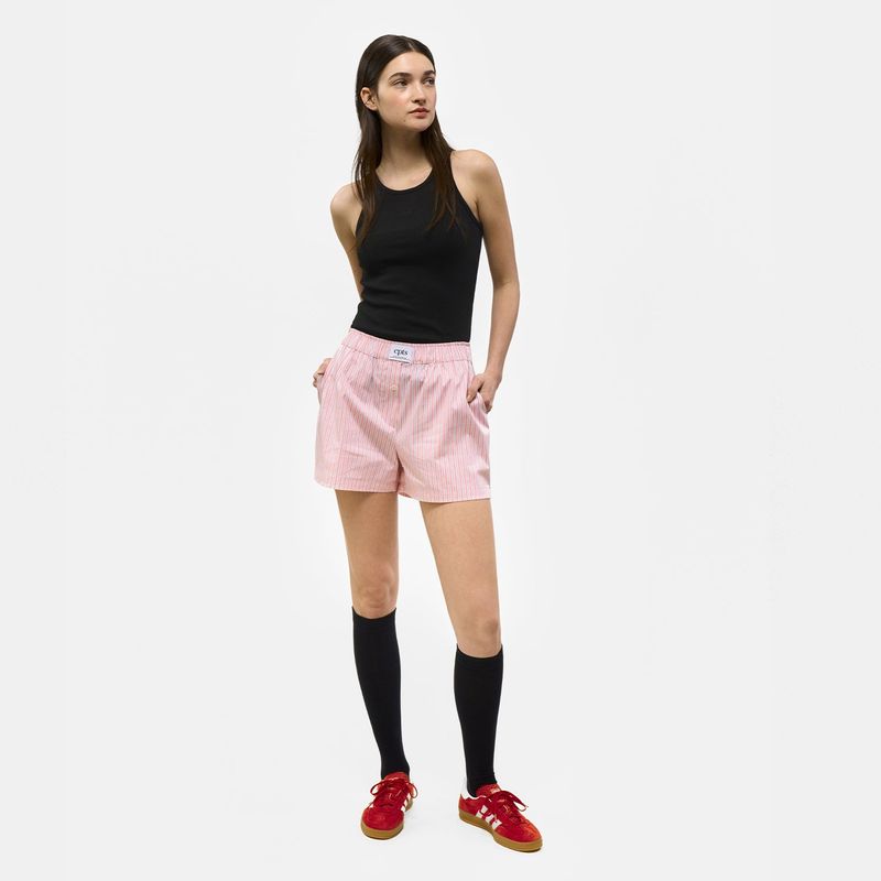 UNISEX LABEL TRUNK SHORTS_PINK