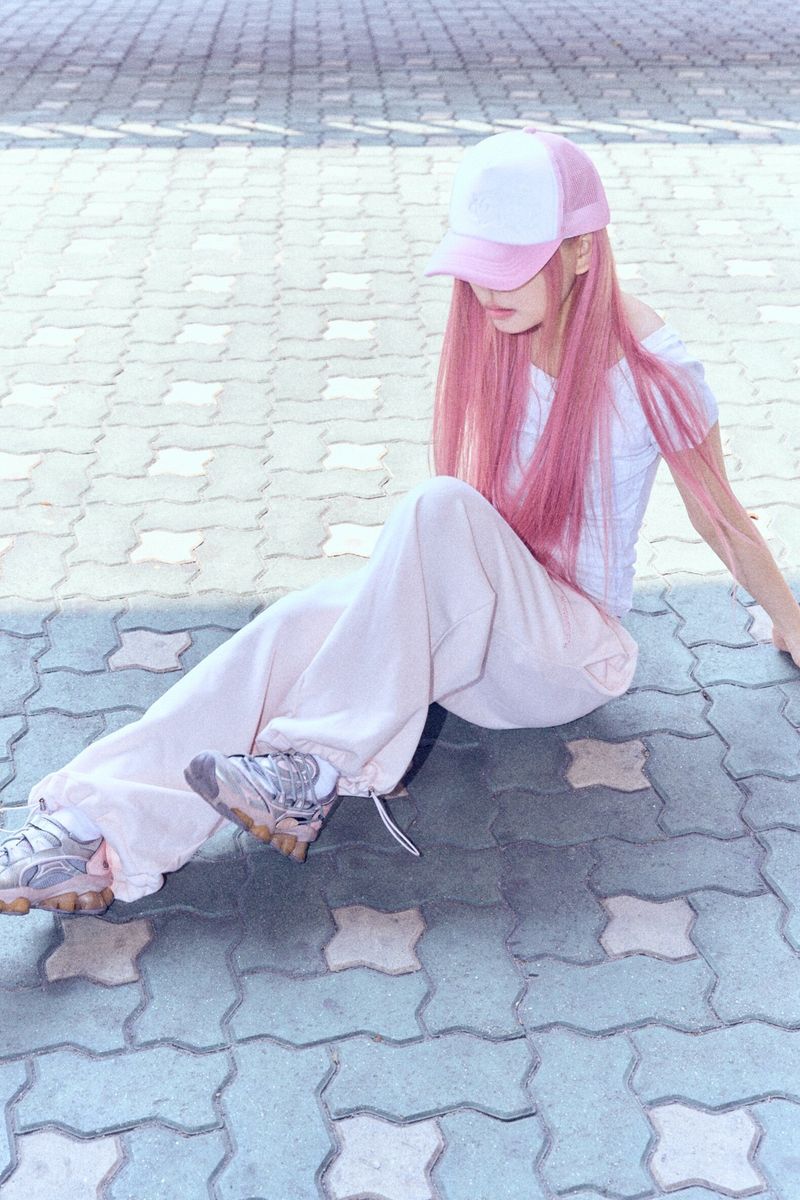 Ribbon bunny hood pants (soft pink)