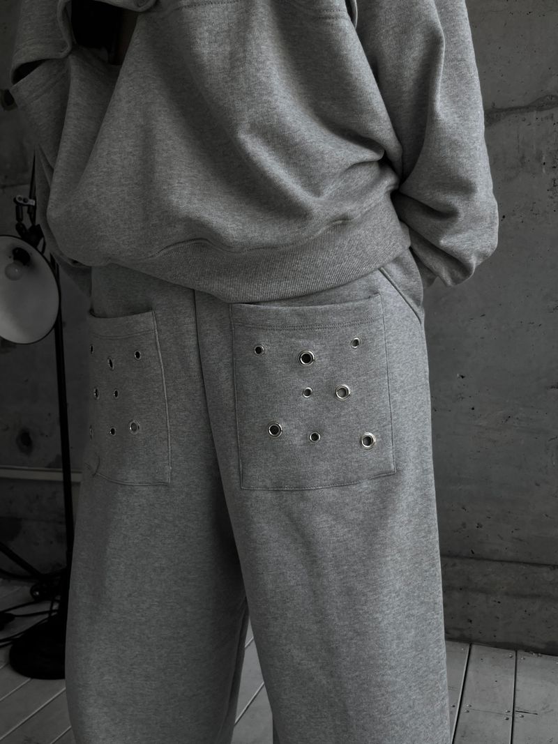 eyelet punching wide pants (2color)