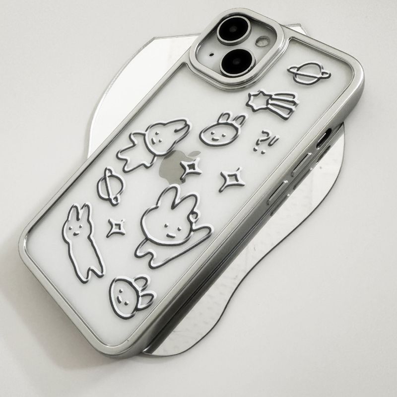 Nineteenfriday（ナインティーンフライデー）の「ラビットユニバースシルバーフレームケース（スマホグッズ/小物）」