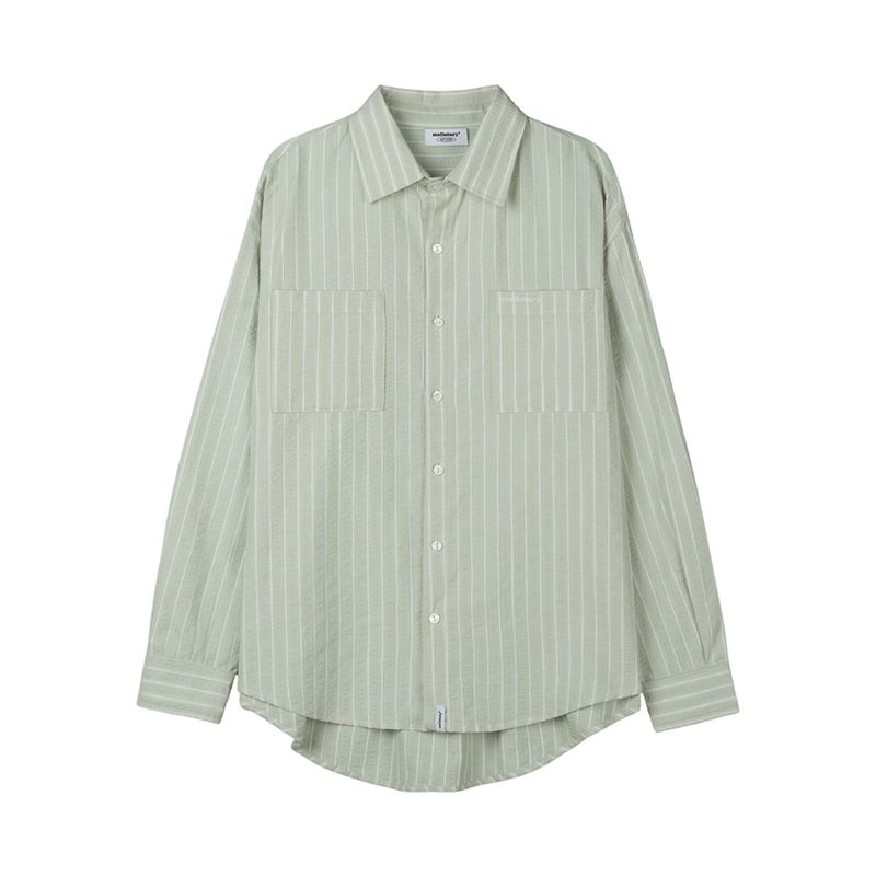 TWO POCKET STRIPE SHIRT (MINT)