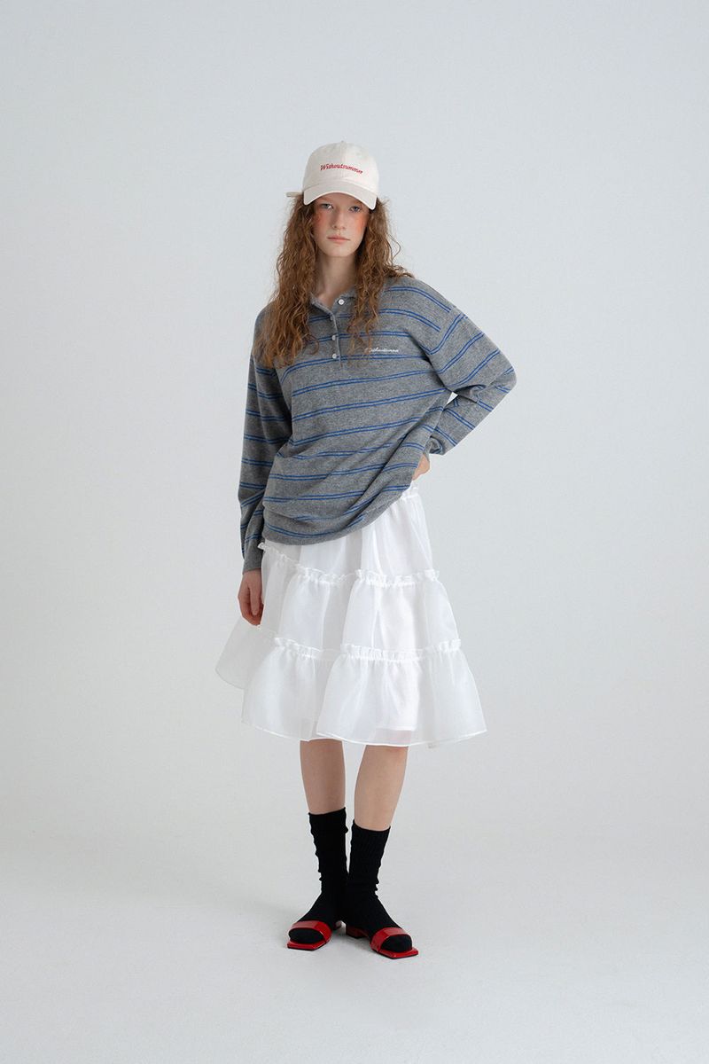 Cozit stripe knit_gray