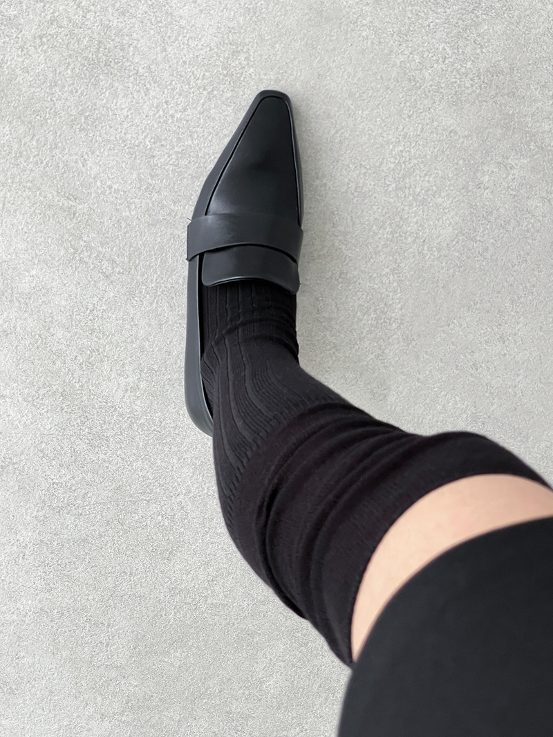 loafer middle heel