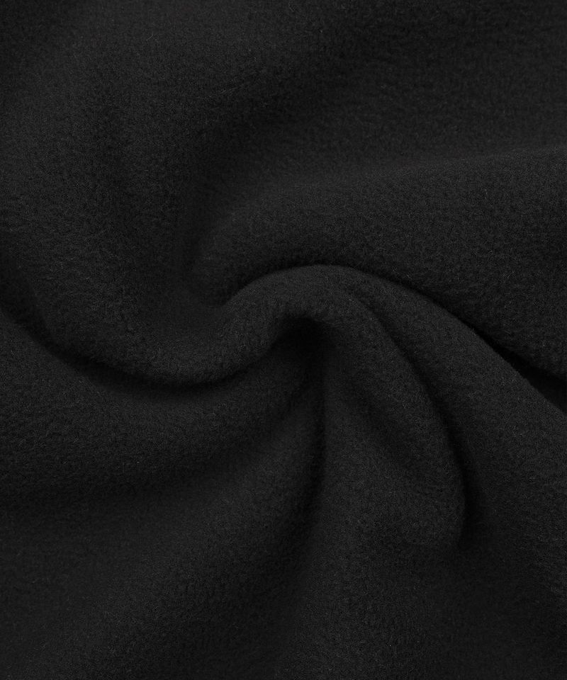 Oversized fleece half-zip - Black