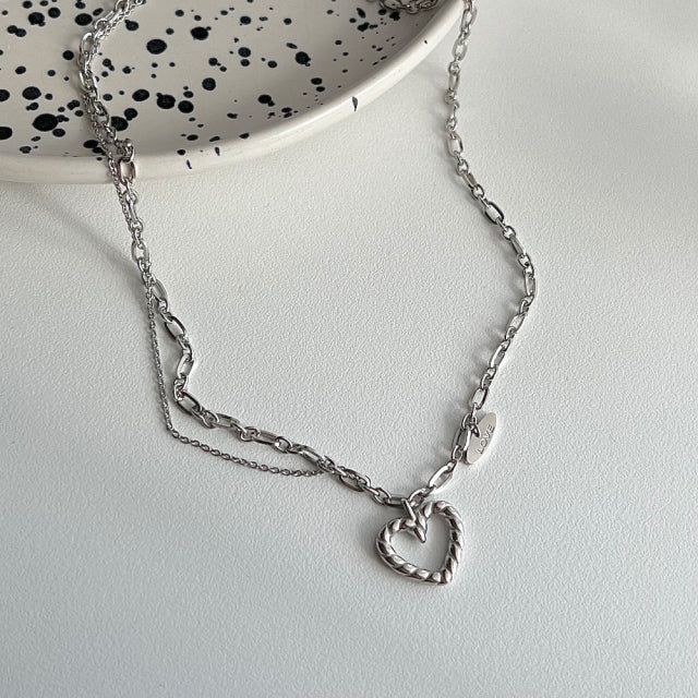 havo Bold, two-line chain, kitsch, hip, heart necklace