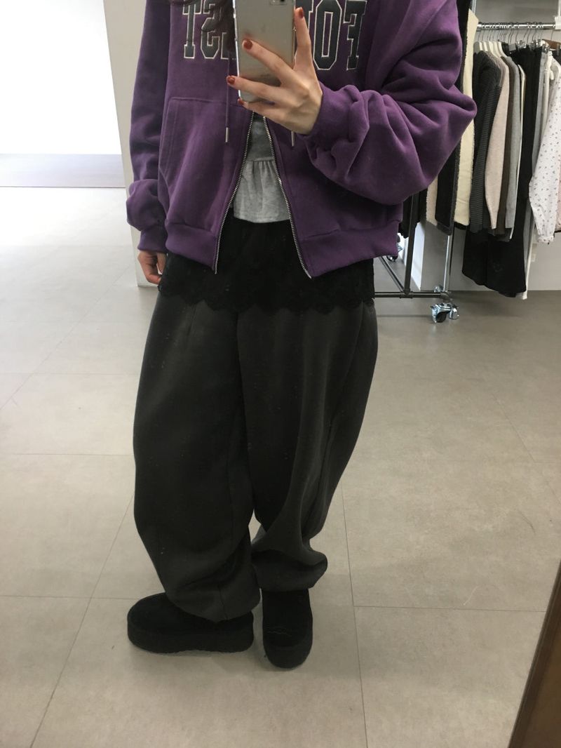 Peach Pintuck Jogger Pants (7color)