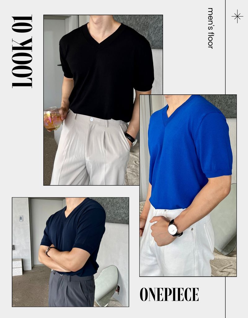 Cielo v-neck short-sleeve knit