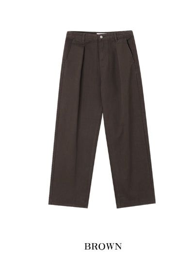 Cent Reverse Pintuck Cotton Pants