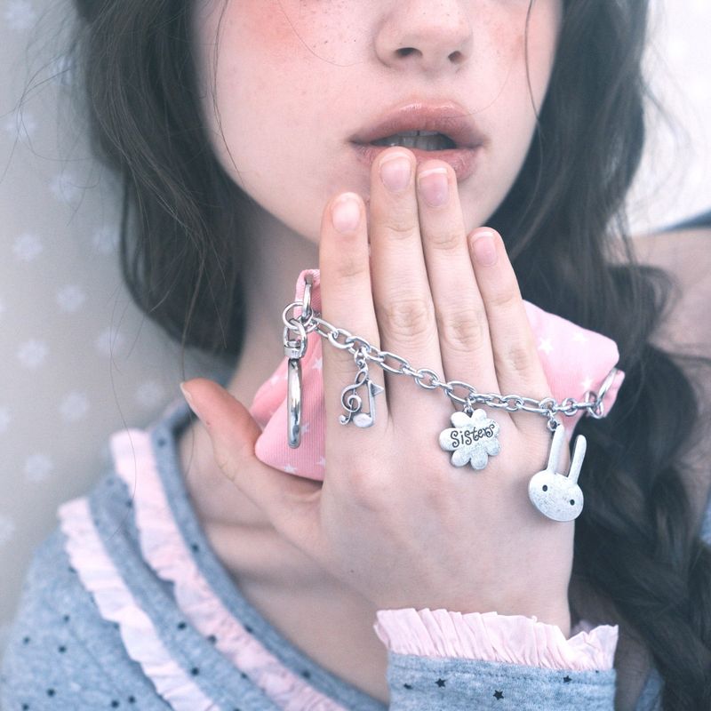 Rabbit Chain wallet_pink