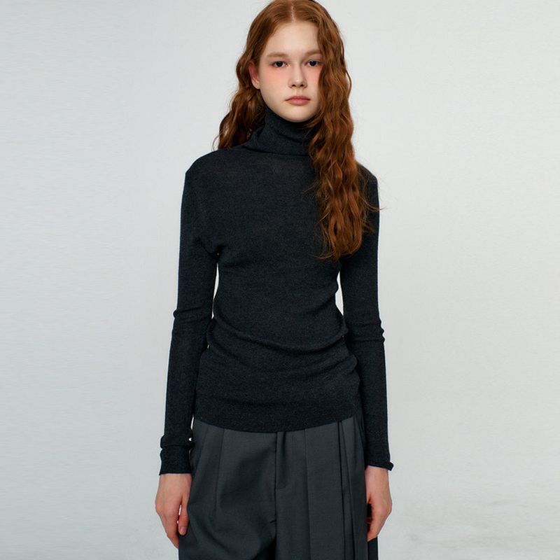 Basic Turtle Neck Knit_5Color