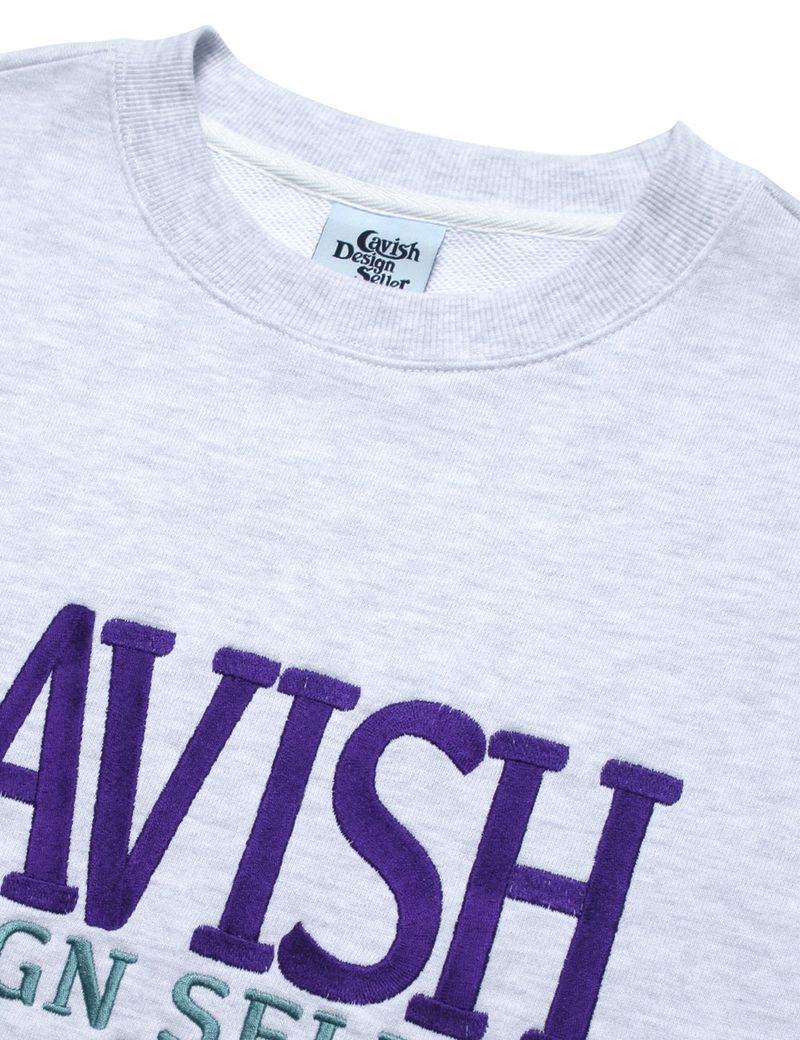 SERIF EMB SWEATSHIRT LIGHT GREY(CV2CFUM470A)