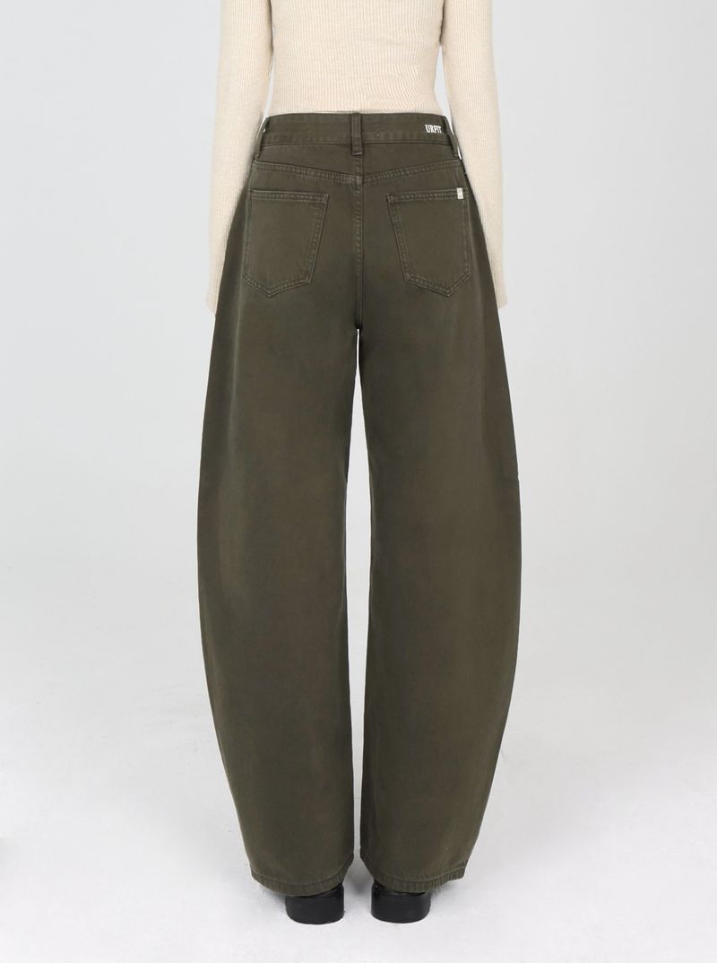 CLOUD FLEECE MEDITERRANEAN OLIVE DYEING CURVED FIT DENIM code 26025