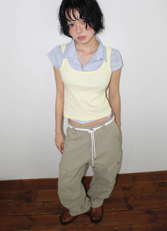 DART CAP SLEEVE SHIRT
