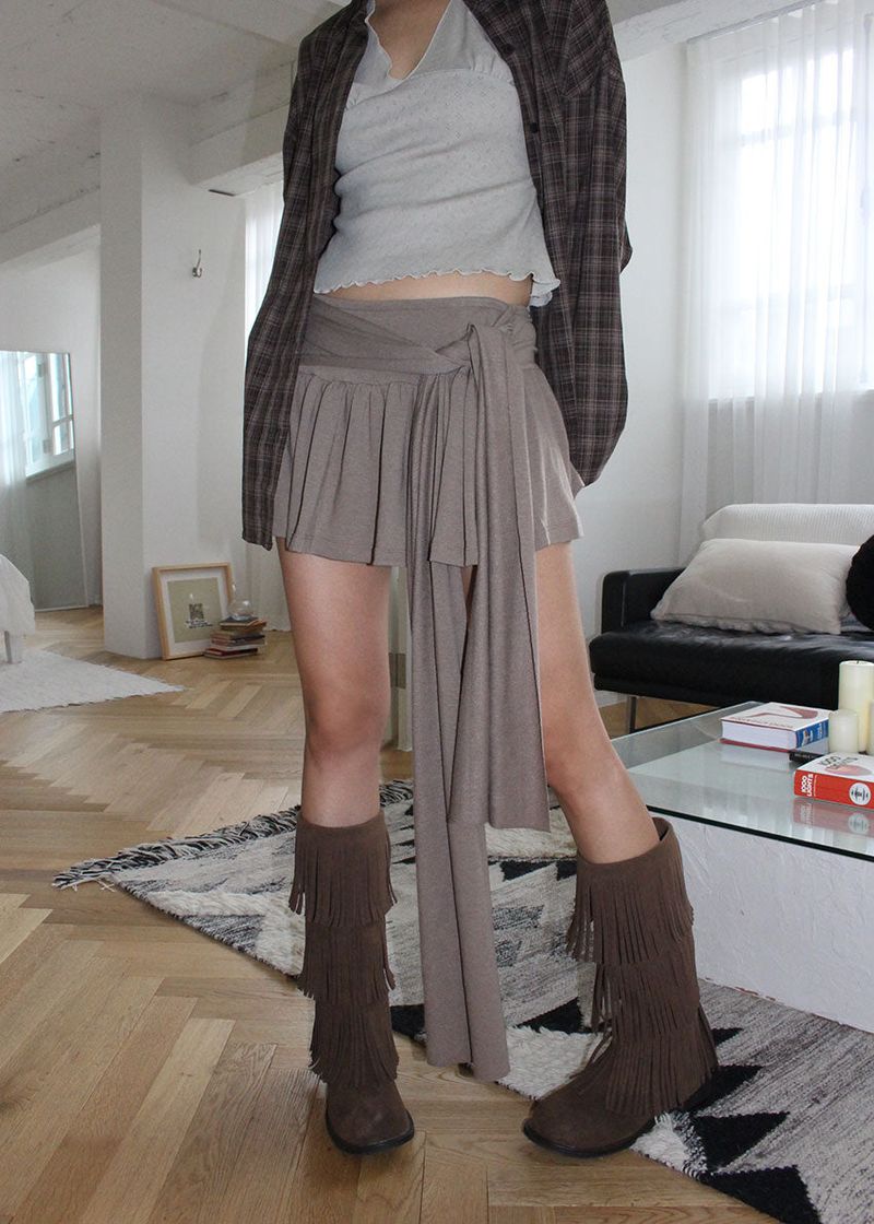 FLARE TIE SKIRT
