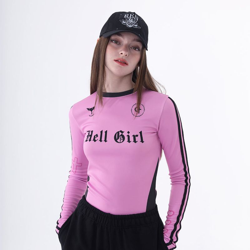 CLUT STUDIO(クラットスタジオ)の「0 5 hell girl line top - PINK(Tops)」