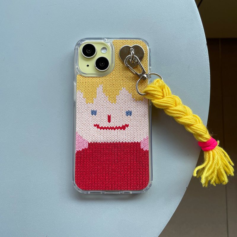 SMILEY FACE HARD JELL CASE (+HAIR KEYRING SET) _ YELLOW