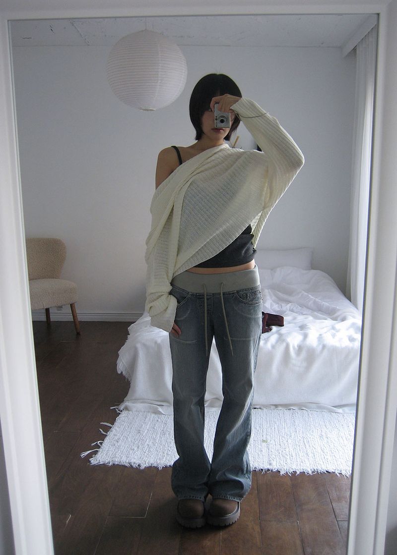 WASHING BANDING FLARE DENIM