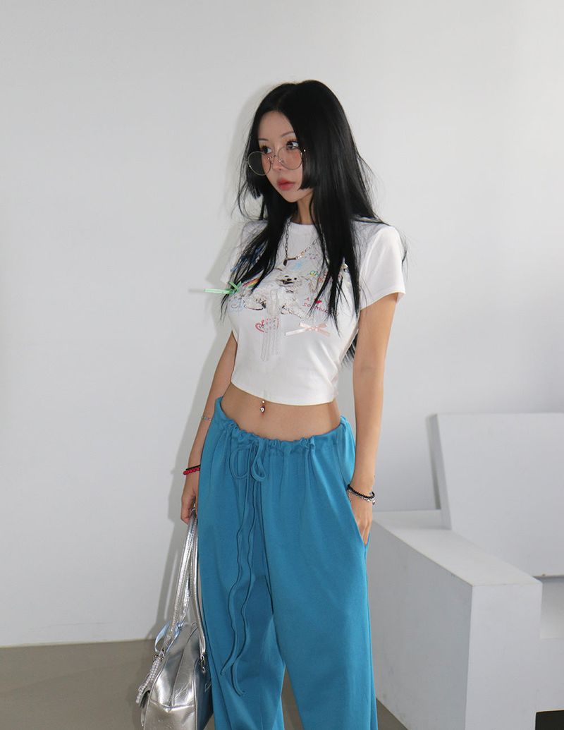 6 color twinkle wide pants