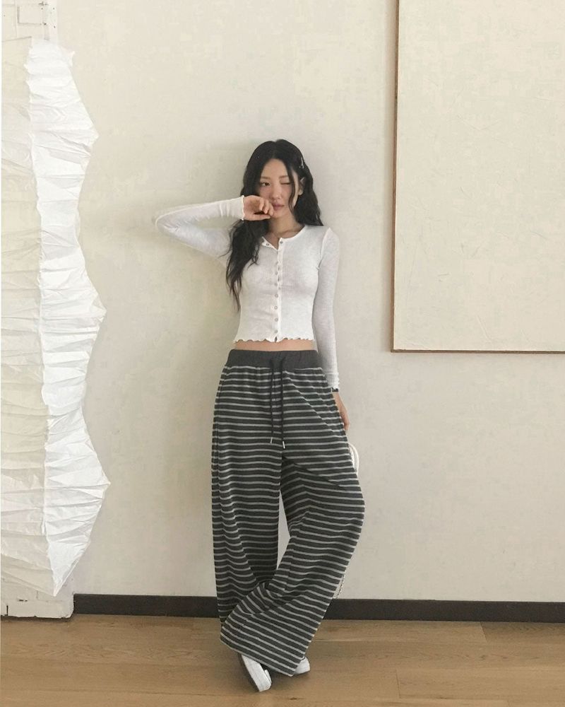 [MADE/Short,Long] Winnie, border knit long pants