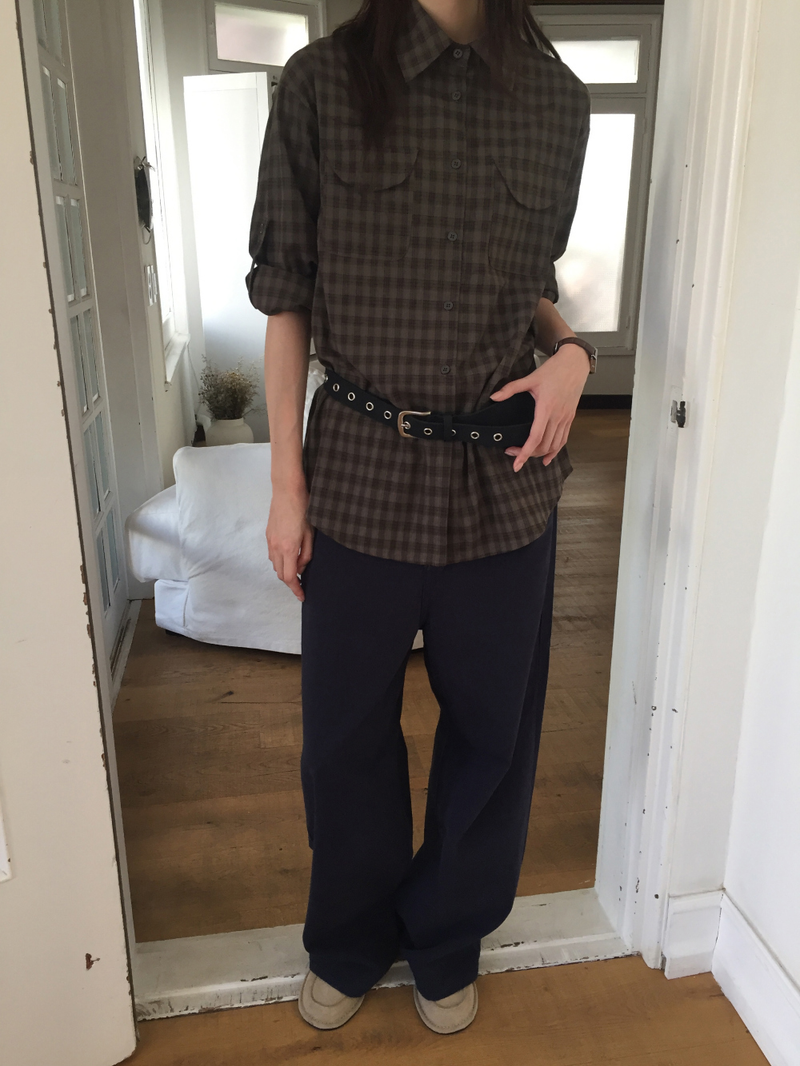 Tar Pocket Check Shirt (2color)