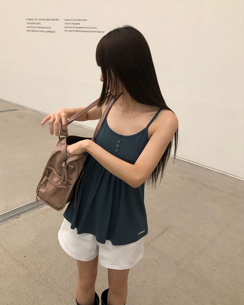 [ORIGINAL] Nev Shirred Ribbed Sleeveless