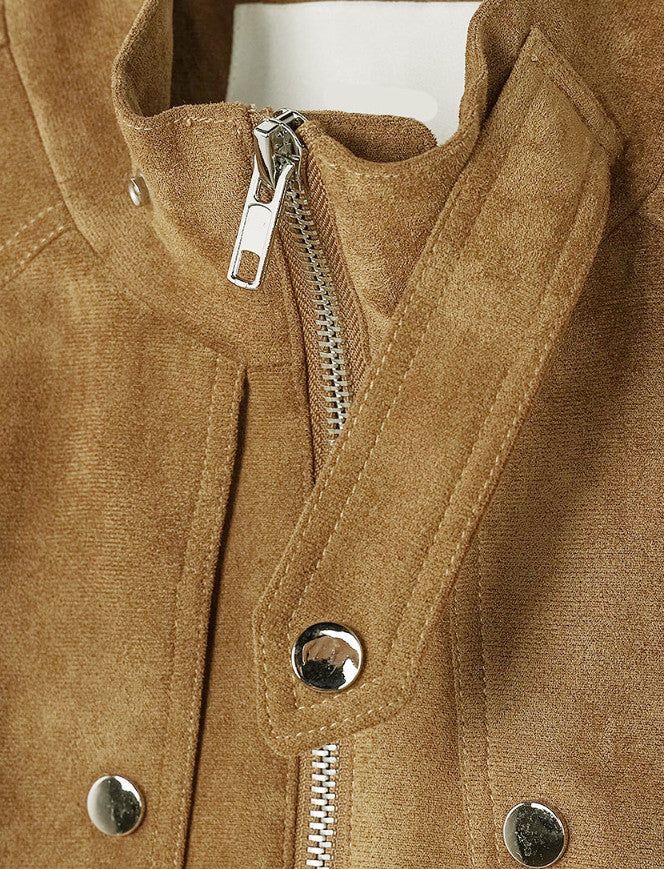 No.0892 B suede high neck JK (3color)