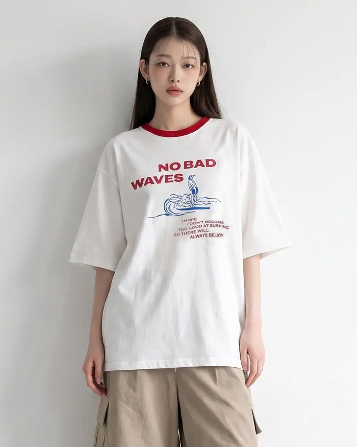 KIXI（キッシー）の「(UNISEX) Wave Ringer Tee（Tops）」