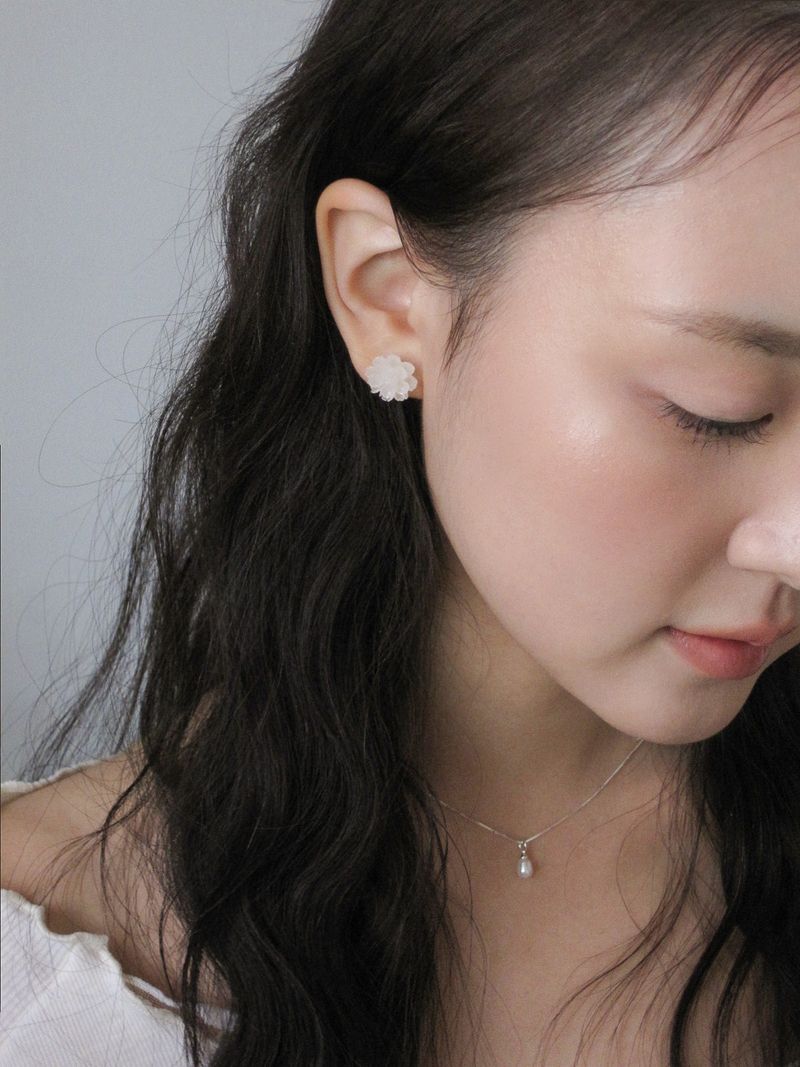 [925 Silver] Lotus Earrings