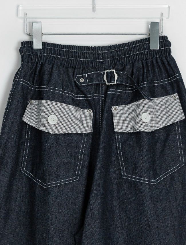 [unisex] Orihi Non-Fade Banding Wide Denim Pants