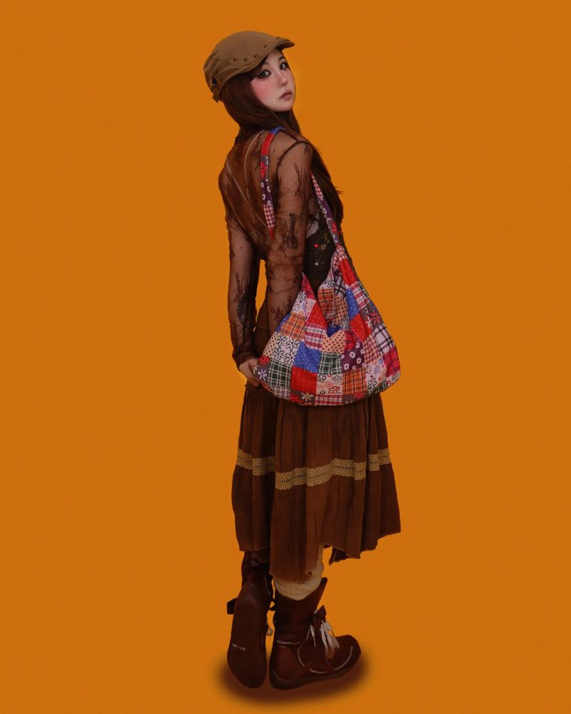 ethnic patch-work cross bag (2type)