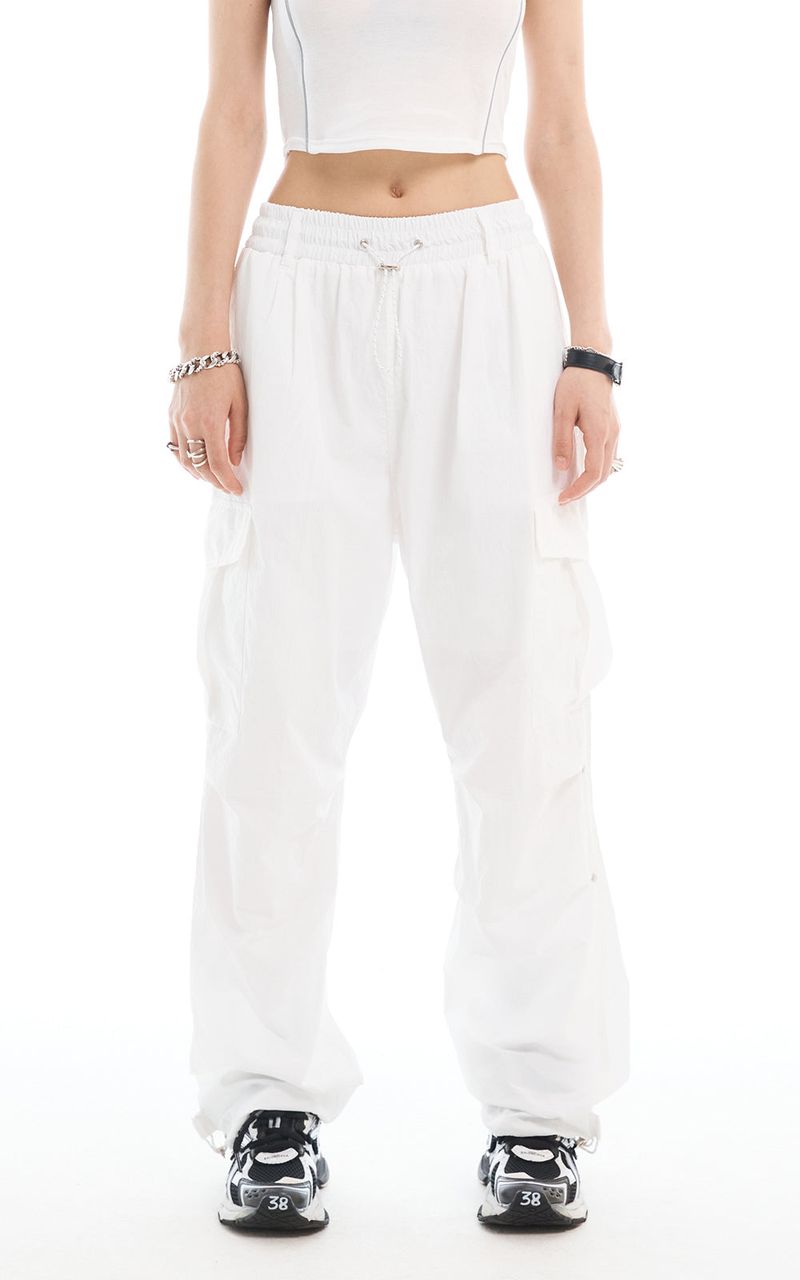 VOLUME CARGO PANTS_WHITE
