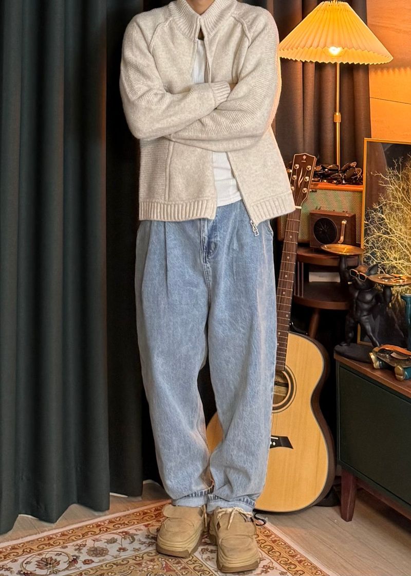 [virstyle original] INKKI Two-Way Wool Knit Zip-Up 2COLOR