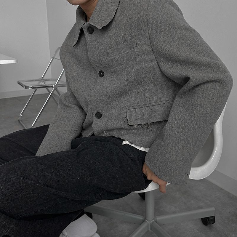 3 TAP Wool 50 Cut Off Crop Jacket (2color)