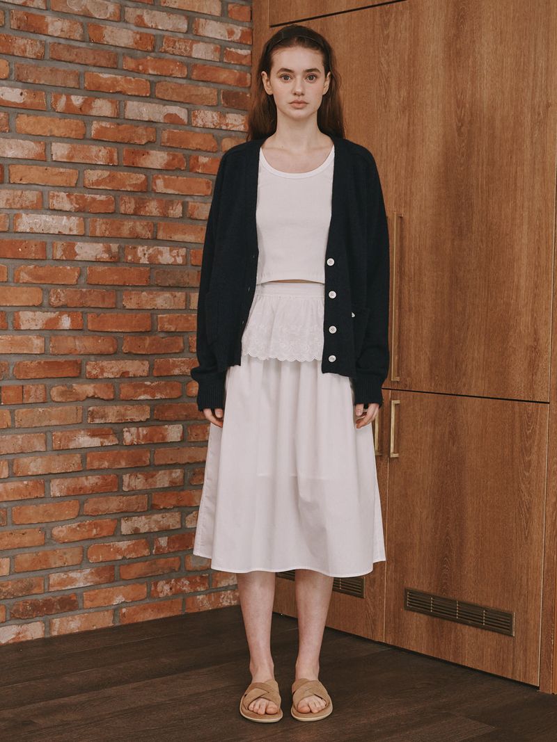 Loose cardigan (Navy)