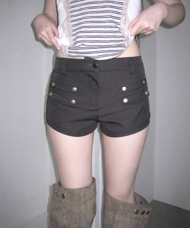leon button shorts (2colors)