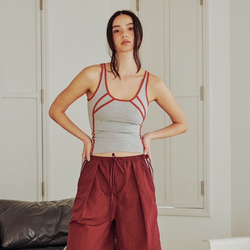 13MONTH(サーティーンマンス)の「Sporty Line Tank Top (GRAY)(Tops)」