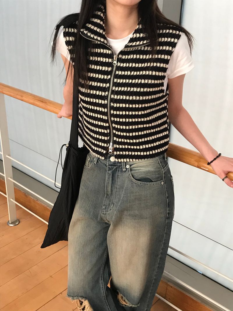 Nismo stripe knit vest
