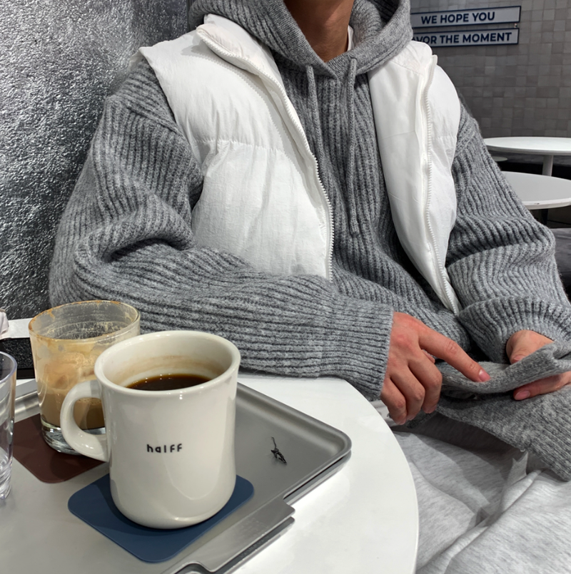  Sydney Heavy Duty Wool Blend Overfit Knit Hoodie