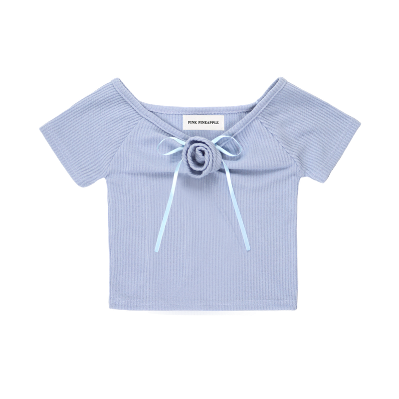 ROSETTE SHIRRING TOP (2 COLORS)