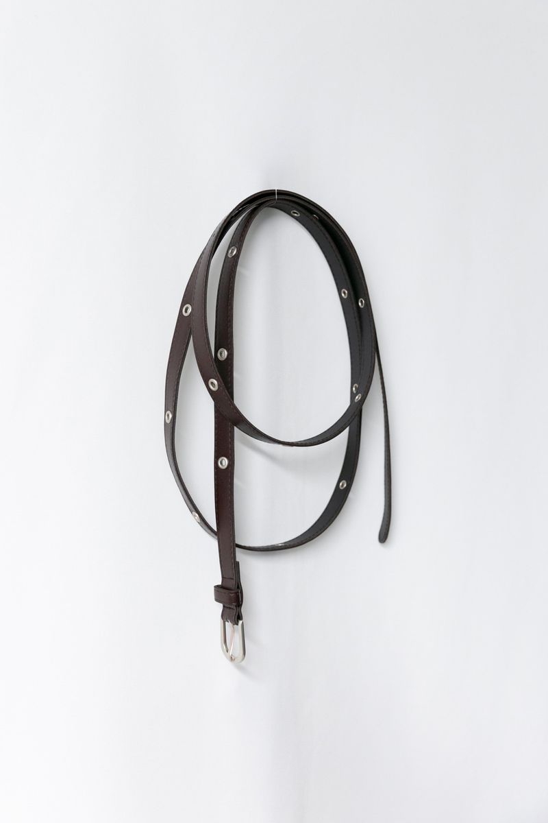 eyelet long belt(2colors)
